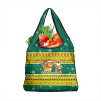 Togo Christmas Grocery Bag with Santa Lion Drummer Gingerbread and National Emblem - Wonder Print Shop