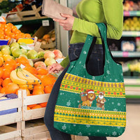 Togo Christmas Grocery Bag with Santa Lion Drummer Gingerbread and National Emblem - Wonder Print Shop