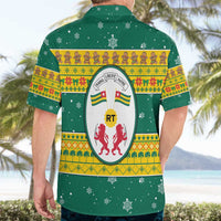 Togo Christmas Hawaiian Shirt with Santa Lion Drummer Gingerbread and National Emblem - Wonder Print Shop