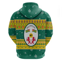 Togo Christmas Hoodie with Santa Lion Drummer Gingerbread and National Emblem - Wonder Print Shop