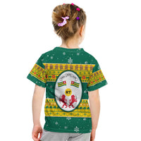 Togo Christmas Kid T Shirt with Santa Lion Drummer Gingerbread and National Emblem - Wonder Print Shop