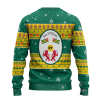 Togo Christmas Ugly Christmas Sweater with Santa Lion Drummer Gingerbread and National Emblem - Wonder Print Shop