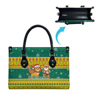 Togo Christmas Leather Bag with Santa Lion Drummer Gingerbread and National Emblem - Wonder Print Shop