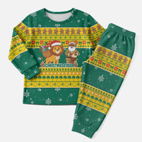 Togo Christmas Pajama Set with Santa Lion Drummer Gingerbread and National Emblem - Wonder Print Shop