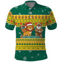 Togo Christmas Polo Shirt with Santa Lion Drummer Gingerbread and National Emblem - Wonder Print Shop