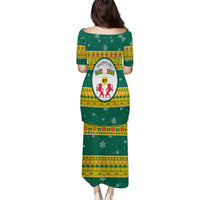 Togo Christmas Puletasi with Santa Lion Drummer Gingerbread and National Emblem - Wonder Print Shop