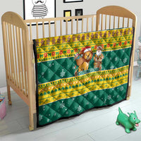 Togo Christmas Quilt with Santa Lion Drummer Gingerbread and National Emblem - Wonder Print Shop