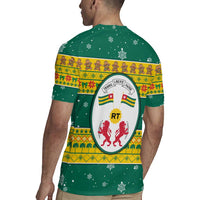 Togo Christmas Rugby Jersey with Santa Lion Drummer Gingerbread and National Emblem - Wonder Print Shop
