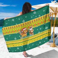Togo Christmas Sarong with Santa Lion Drummer Gingerbread and National Emblem - Wonder Print Shop