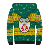 Togo Christmas Sherpa Hoodie with Santa Lion Drummer Gingerbread and National Emblem - Wonder Print Shop