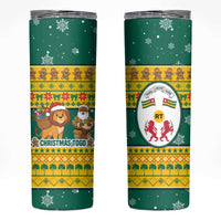 Togo Christmas Skinny Tumbler with Santa Lion Drummer Gingerbread and National Emblem - Wonder Print Shop