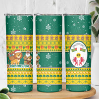 Togo Christmas Skinny Tumbler with Santa Lion Drummer Gingerbread and National Emblem - Wonder Print Shop