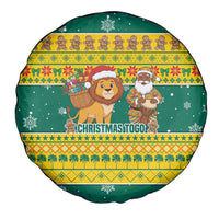 Togo Christmas Spare Tire Cover with Santa Lion Drummer Gingerbread and National Emblem - Wonder Print Shop