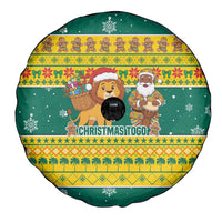 Togo Christmas Spare Tire Cover with Santa Lion Drummer Gingerbread and National Emblem - Wonder Print Shop