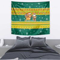 Togo Christmas Tapestry with Santa Lion Drummer Gingerbread and National Emblem - Wonder Print Shop