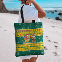 Togo Christmas Tote Bag with Santa Lion Drummer Gingerbread and National Emblem - Wonder Print Shop