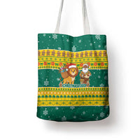 Togo Christmas Tote Bag with Santa Lion Drummer Gingerbread and National Emblem - Wonder Print Shop