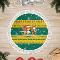 Togo Christmas Tree Skirt with Santa Lion Drummer Gingerbread and National Emblem - Wonder Print Shop