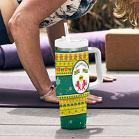 Togo Christmas Tumbler With Handle with Santa Lion Drummer Gingerbread and National Emblem - Wonder Print Shop