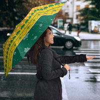Togo Christmas Umbrella with Santa Lion Drummer Gingerbread and National Emblem - Wonder Print Shop