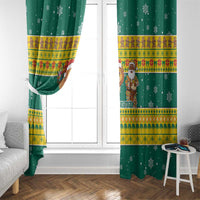 Togo Christmas Window Curtain with Santa Lion Drummer Gingerbread and National Emblem - Wonder Print Shop