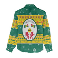 Togo Christmas Women Casual Shirt with Santa Lion Drummer Gingerbread and National Emblem - Wonder Print Shop