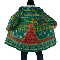 Togo Christmas Cloak with Santa Poinsettia Flower Tree Gifts and African Print Pattern - Wonder Print Shop