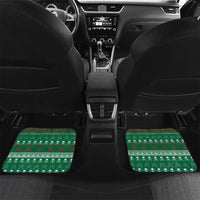 Saudi Arabia Christmas Car Mats with Green Pattern, Traditional Script Motif, and Camel Caravan Silhouette - Wonder Print Shop