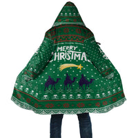 Saudi Arabia Christmas Cloak with Green Pattern, Traditional Script Motif, and Camel Caravan Silhouette - Wonder Print Shop