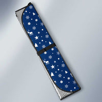 Seychelles Christmas Auto Sun Shade with Flag Colors Pattern, Tropical Bird Motif, and National Coat of Arms - Wonder Print Shop