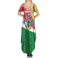 Seychelles Christmas Family Matching Summer Maxi Dress and Hawaiian Shirt with Flag Colors Pattern, Tropical Bird Motif, and National Coat of Arms - Wonder Print Shop