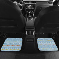 Seychelles Christmas Car Mats with Ocean Blue Pattern, Marlin Fish Artwork, and Surfing Santa Motif - Wonder Print Shop