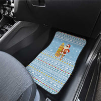 Seychelles Christmas Car Mats with Ocean Blue Pattern, Marlin Fish Artwork, and Surfing Santa Motif - Wonder Print Shop