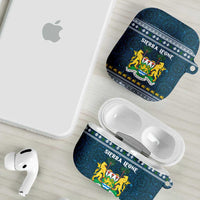 Sierra Leone Christmas AirPods Case with Ornamental Pattern, National Coat of Arms, and Festive Motif - Wonder Print Shop