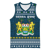 Sierra Leone Christmas Basketball Jersey with Ornamental Pattern, National Coat of Arms, and Festive Motif - Wonder Print Shop