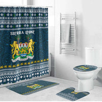 Sierra Leone Christmas Bathroom Set with Ornamental Pattern, National Coat of Arms, and Festive Motif - Wonder Print Shop