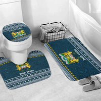 Sierra Leone Christmas Bathroom Set with Ornamental Pattern, National Coat of Arms, and Festive Motif - Wonder Print Shop