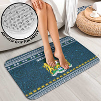 Sierra Leone Christmas Bathroom Set with Ornamental Pattern, National Coat of Arms, and Festive Motif - Wonder Print Shop