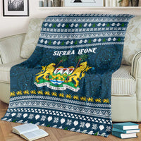 Sierra Leone Christmas Blanket with Ornamental Pattern, National Coat of Arms, and Festive Motif - Wonder Print Shop