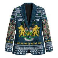 Sierra Leone Christmas Blazer with Ornamental Pattern, National Coat of Arms, and Festive Motif - Wonder Print Shop