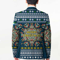Sierra Leone Christmas Blazer with Ornamental Pattern, National Coat of Arms, and Festive Motif - Wonder Print Shop