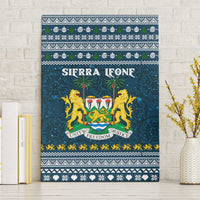 Sierra Leone Christmas Canvas Wall Art with Ornamental Pattern, National Coat of Arms, and Festive Motif - Wonder Print Shop