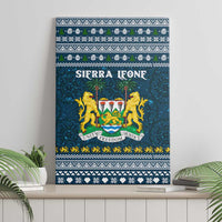 Sierra Leone Christmas Canvas Wall Art with Ornamental Pattern, National Coat of Arms, and Festive Motif - Wonder Print Shop