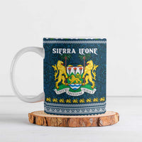 Sierra Leone Christmas Ceramic Mug with Ornamental Pattern, National Coat of Arms, and Festive Motif - Wonder Print Shop