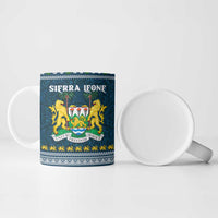 Sierra Leone Christmas Ceramic Mug with Ornamental Pattern, National Coat of Arms, and Festive Motif - Wonder Print Shop