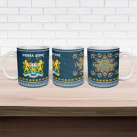 Sierra Leone Christmas Ceramic Mug with Ornamental Pattern, National Coat of Arms, and Festive Motif - Wonder Print Shop