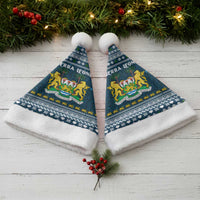 Sierra Leone Christmas Santa Hat with Ornamental Pattern, National Coat of Arms, and Festive Motif - Wonder Print Shop
