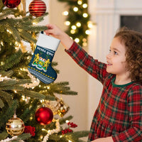 Sierra Leone Christmas Stocking with Ornamental Pattern, National Coat of Arms, and Festive Motif - Wonder Print Shop