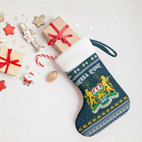 Sierra Leone Christmas Stocking with Ornamental Pattern, National Coat of Arms, and Festive Motif - Wonder Print Shop