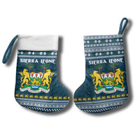 Sierra Leone Christmas Stocking with Ornamental Pattern, National Coat of Arms, and Festive Motif - Wonder Print Shop